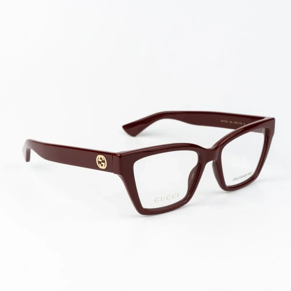 Gucci Women Eyeglasses Burgundy Cat Eye GG1715O 003 BRAND NEW